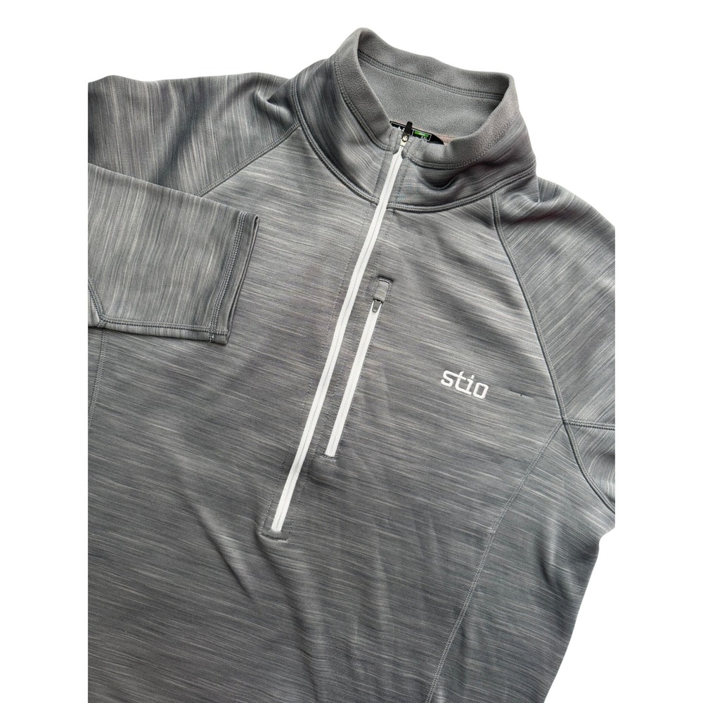 Stio Gannett Peak Quarter Zip Pullover Men XXL Gray Heather Fleece Jacket 200043